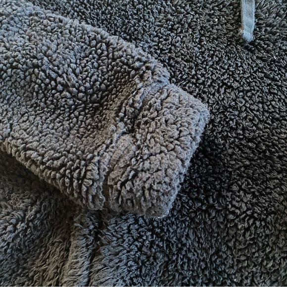 Universal Thread Sherpa Fleece Hoodie Black Sz Small Sweatshirt Winter Lounge - Picture 6 of 7